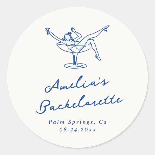 Adesivo Desenho Azul Caprichoso de Solteira (Frente)