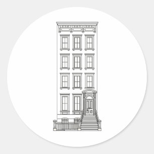 Adesivo Desenho Clássico de Apartamento com Escada de Nova