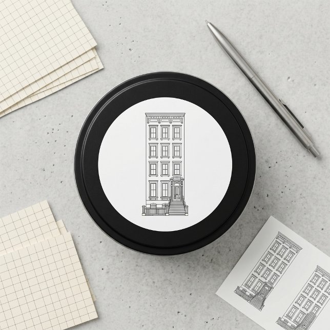 Adesivo Desenho Clássico de Apartamento com Escada de Nova (Criador carregado)