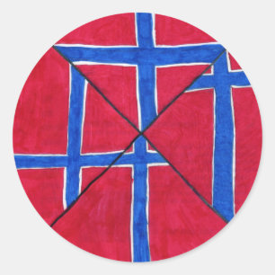 Adesivo Desenho da bandeira de Noruega