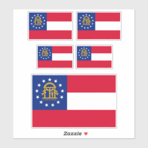 Adesivo Desenho da Bandeira do Estado da Geórgia