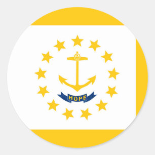 Adesivo Desenho da Bandeira do Estado de Rhode Island