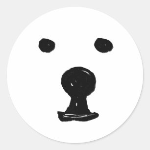 Adesivo Desenho Da Face Do Urso Cugado Funky