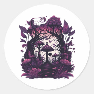 Adesivo Desenho da Impressão de Testemunhas de Mushroom Wo