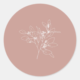 Adesivo desenho da linha eucalipto