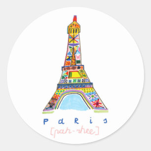 Adesivo Desenho da ponta de feltro de Paris