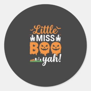 Adesivo Desenho de Abóbora Little Miss Boo Yah de Hallowee