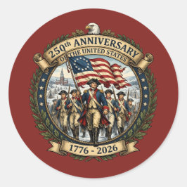 Adesivo Desenho de Aniversário Americano Histórico