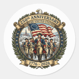Adesivo Desenho de Aniversário Americano Histórico
