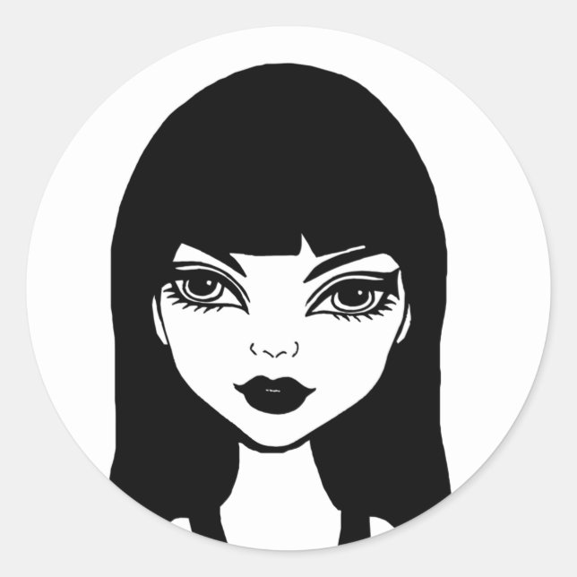 Adesivo Desenho De Arte Original Da gótico Vampiro (Frente)