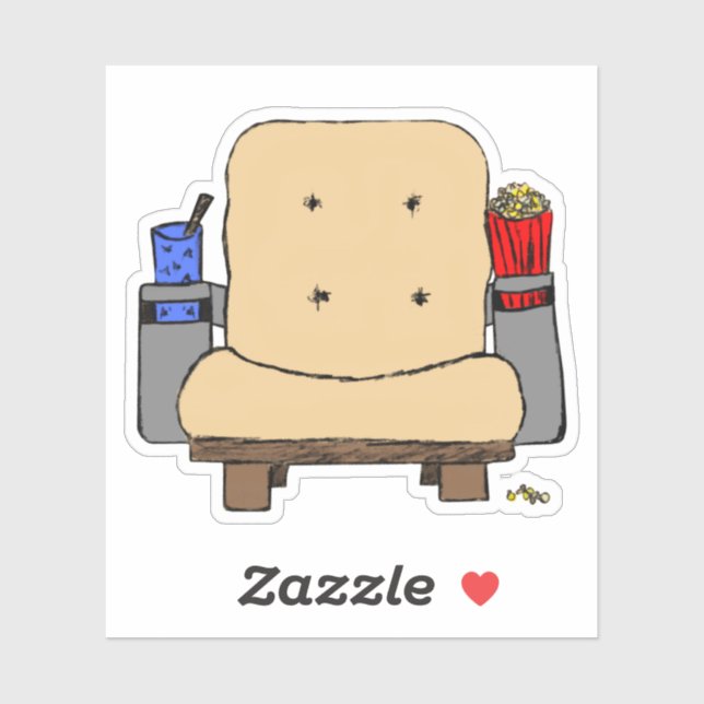 Adesivo Desenho de Assentos do Cinema (Folha)