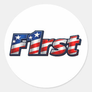 Adesivo Desenho de Bandeira Patriótica F1rst