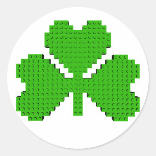 Adesivo Desenho de blocos de construção de shamrock
