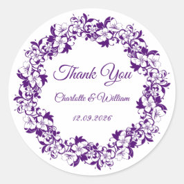 Adesivo Desenho de casamento floral elegante