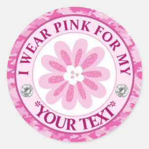 Adesivo Desenho de Conscientização sobre Câncer de Mama co