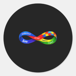 Adesivo Desenho de fita de infinito de autismo neurodivers