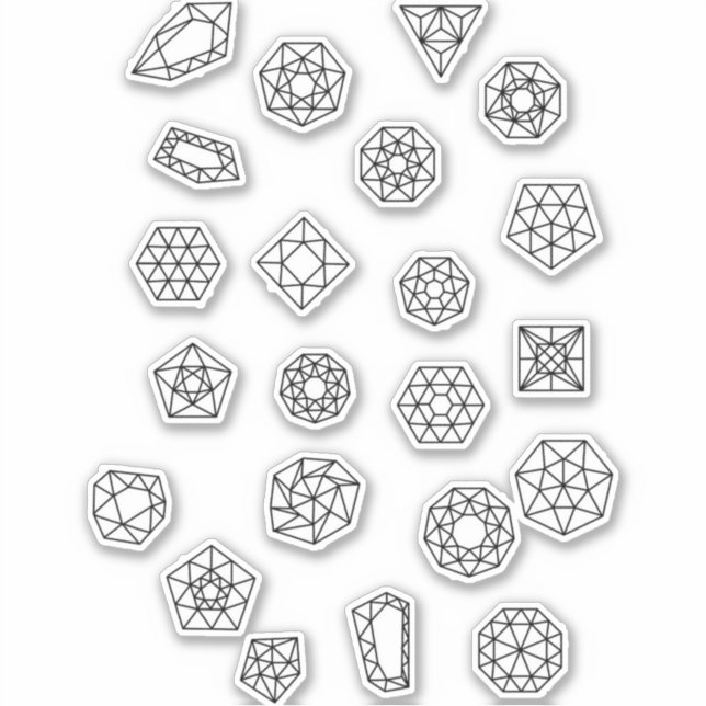 Adesivo Desenho de Gemstones (Frente)