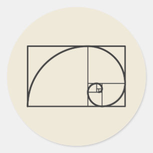 Adesivo Desenho de Geometria Mínima de Espiral Dourada