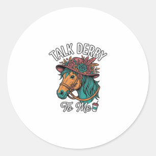 Adesivo Desenho de gravação vintage Talk Derby Horse