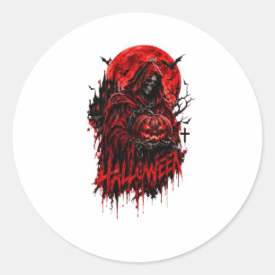 Adesivo Desenho de Halloween da Morte Abóbora Horror Gótic