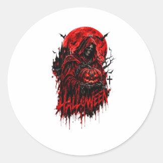Adesivo Desenho de Halloween da Morte Abóbora Horror Gótic