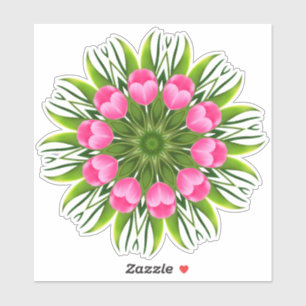 Adesivo Desenho de Mandala de Flor Bonita-79358