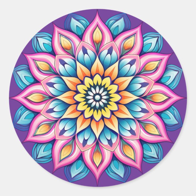 Adesivo Desenho de Mandala / Flor (Frente)
