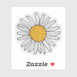 Adesivo Desenho de margarida branca