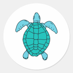 Adesivo Desenho de Nadação de Tartarugas do Mar