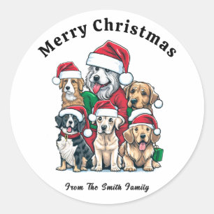 Adesivo Desenho de Natal para Cachorro Bonito