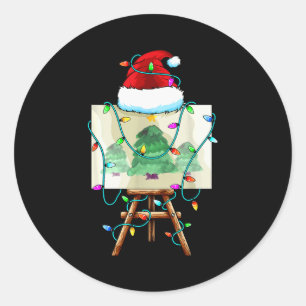 Adesivo Desenho de Pintor de Natal _ Artista de Pintura de