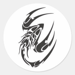 Adesivo Desenho de Tatuagem de Escorpião Tribal