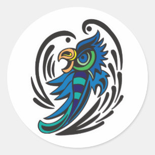 Adesivo Desenho de Tatuagem de Pássaro Decorativo