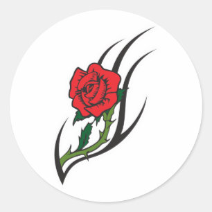 Adesivo Desenho de Tatuagem de Rosa