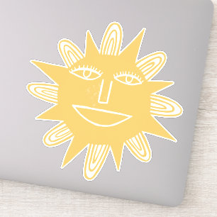 Adesivo Desenho de Tendência do Sol da Arte Moderna