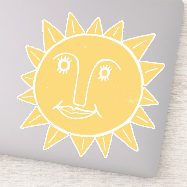 Adesivo Desenho de Tendência do Sol Moderno Artsy (Detalhe)