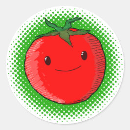 Adesivo Desenho De Tomate De Cartoon Bonito