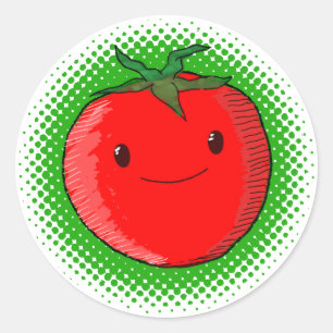 Adesivo Desenho De Tomate De Cartoon Bonito