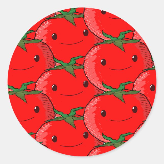 Adesivo Desenho de um grande padrão de tomate (Frente)
