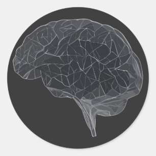 Adesivo Desenho do Cérebro Poligonal - Rede Neural