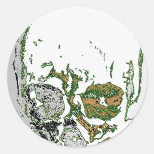 Adesivo Desenho do crânio