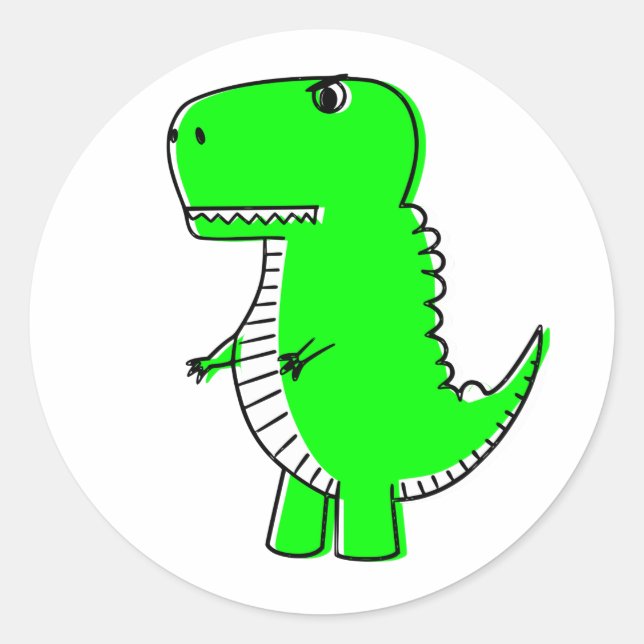 Adesivo Desenho do Dinossauro Verde (Frente)