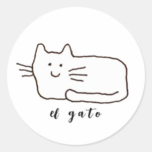 Adesivo Desenho do Gato El Gato Cartoon Linha 