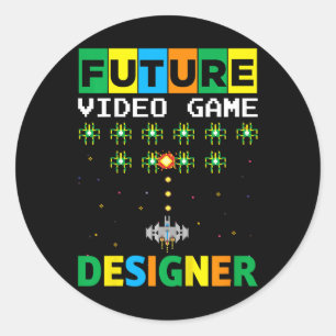 Adesivo Desenho do Jogo do Desenvolvedor de Vídeo do Futur