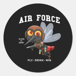 Adesivo desenho do mosquito, ilustração da força aérea