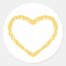 Desenho do Teclado Coração Amarelo Pastel