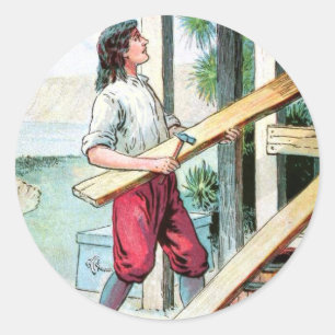 Adesivo Desenho do vintage: Construindo uma cabine