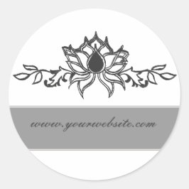 Adesivo Desenho elegante da flor de Lotus do indiano