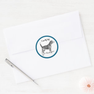 Adesivo Desenho Elegante de Cachorro Beagle Fofo