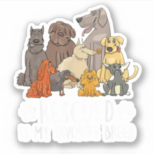Adesivo Desenho engraçado de cachorro para homens e mulher